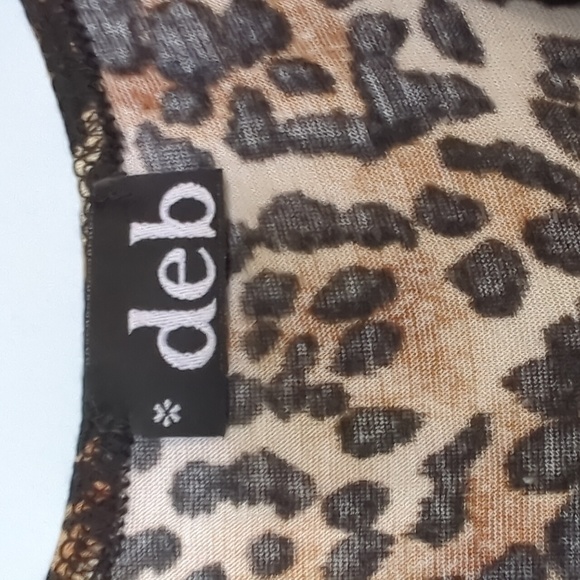 PLUS SIZE Black and Leopard Print Lace Dress - Picture 3 of 4